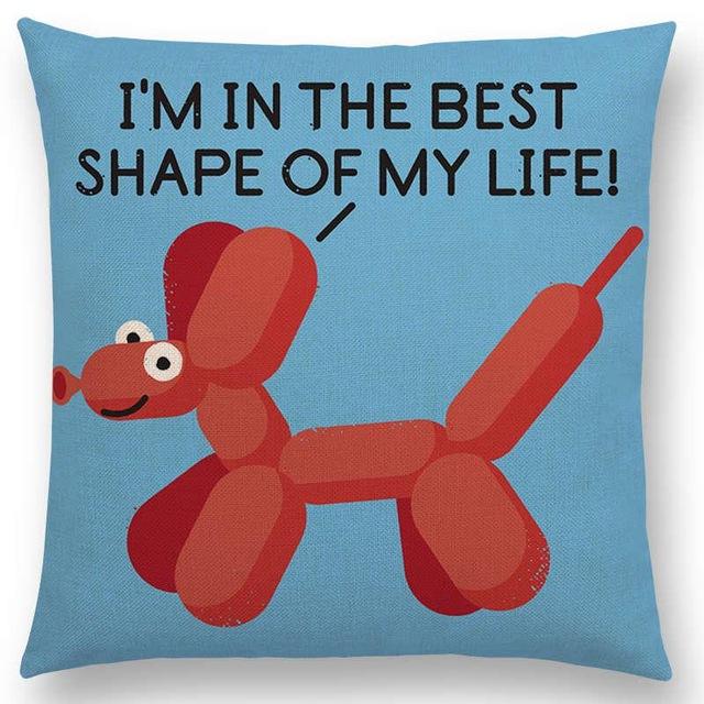 18 inch Square Throw Pillows - Off-Beat Animal Humor Style - T-Rex