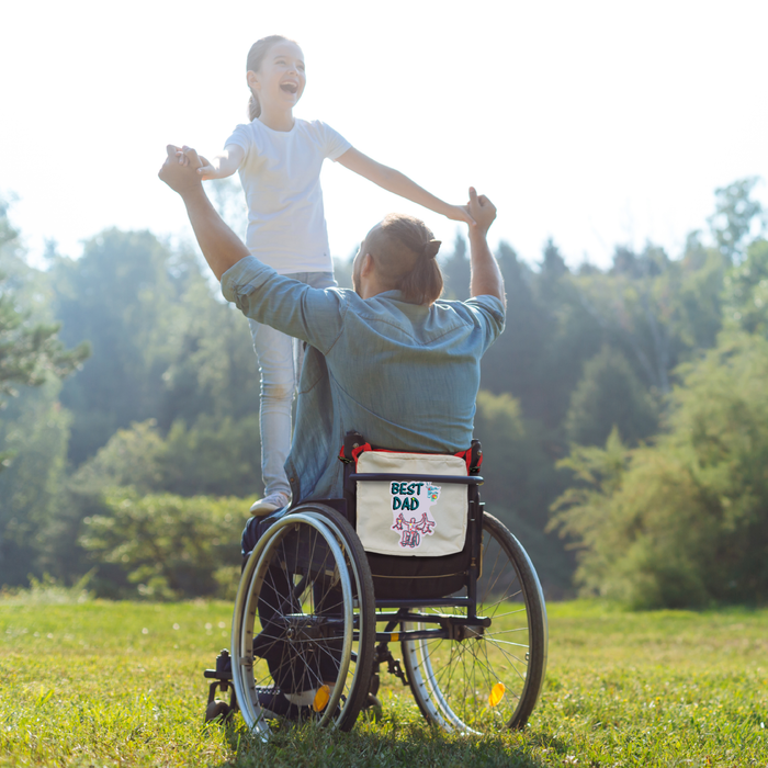Best Dad! - Red Handie Totie Bagz - Tote Bag for Wheelchairs/Walkers