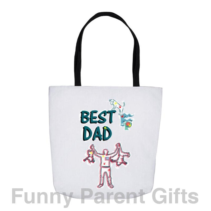 Best Dad, Because I'm Cool - 16x16 inch and 18x18 inch Tote Bags