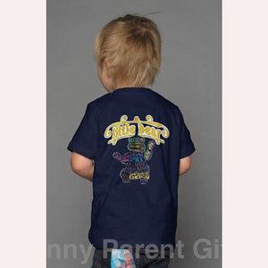 Apliiq Kids s / Navy Little Bear Short Sleeved Child's Pocket T-shirt