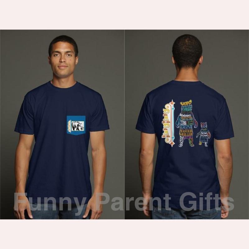 Apliiq Men Papa Bear - Short Sleeve Pocket T-Shirt for Men