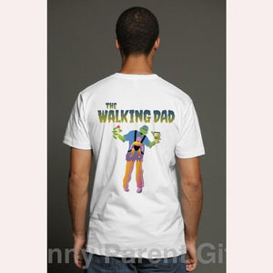 Apliiq Men s / White The Walking Dad, Zombie Dad Short-Sleeved Pocket T-Shirt for Men