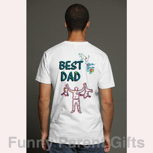 Apliiq Men White / S Best Dad, Because I'm Cool Short-Sleeved Pocket T-Shirt for Men
