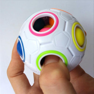 Funny Parent Gifts Kids Stress Relief Rainbow Magic Ball Fidget Puzzle Toy