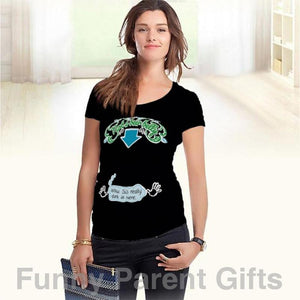 Funny Parent Gifts Maternity Black / S Not a Beer Belly - Short Sleeved Ruched Side Maternity T-Shirt