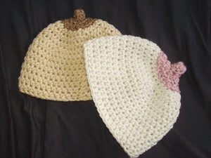Funny Parent Gifts Maternity White Crochet Boob Beanie Newborn Baby Hat
