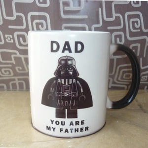 Funny Parent Gifts Men Dad, You Are My Father - Lego Darth Vader Heat Activated Star Wars 13 oz Coffee Mug/Cup