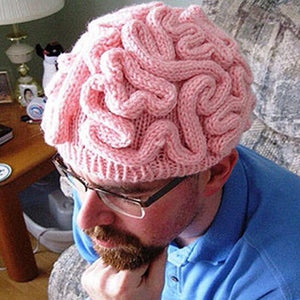 Funny Parent Gifts Parent and Child Hand Knitted Brain Hat/Beanie