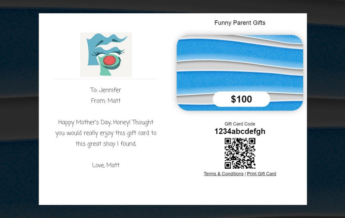 Funny Parent Gifts Gift Card