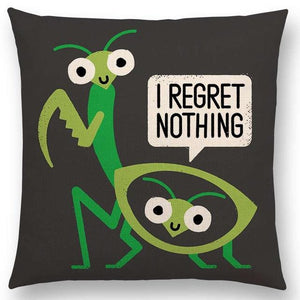 Funny Parent Gifts Unisex Praying Mantis 18 Inch Square Throw Pillows - Off-Beat Animal Humor Style