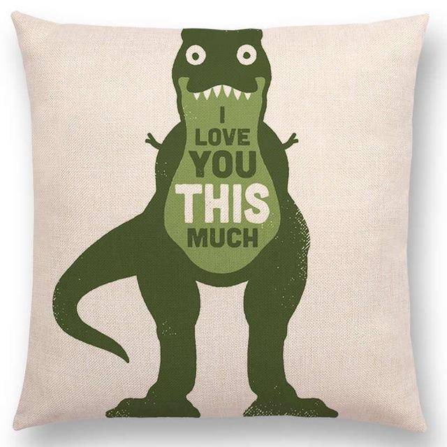Funny Parent Gifts Unisex T-Rex 18 Inch Square Throw Pillows - Off-Beat Animal Humor Style