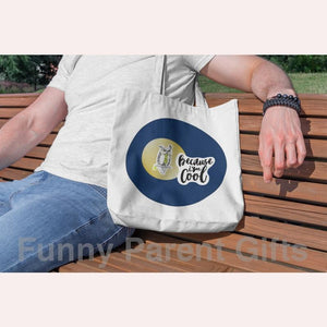 Funny Parent Gifts wholesale bags Because I'm Cool Owl Artwork on Canvas Merchant Tote Bags with Custom Logo