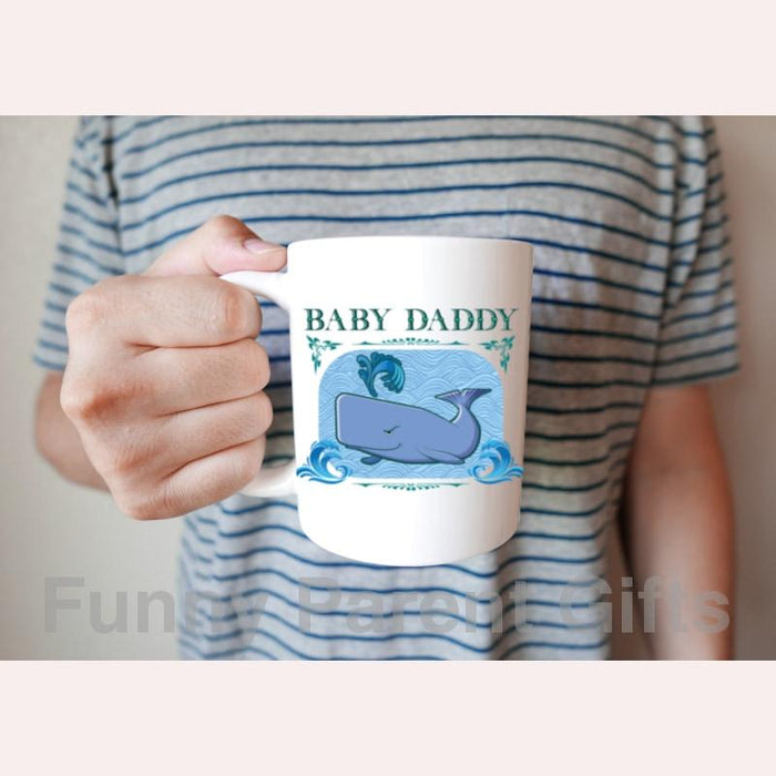 Baby Daddy with Sperm Whale 11 oz and 15 oz Coffee Mug/Cup