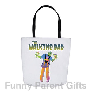 Gooten Men 16x16 inch The Walking Dad, Zombie Dad - 16x16 inch and 18x18 inch Tote Bags