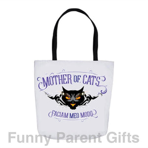 Gooten Pet and Owner 16x16 inch Mother of Cats, Faciam Meo Modo 16x16 inch and 18x18 inch Tote Bags
