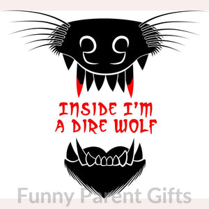 Mirage Pet Products Pet and Child XS Inside I'm a Dire Wolf - Dog Tank T-Shirt for Game of Thrones Fans